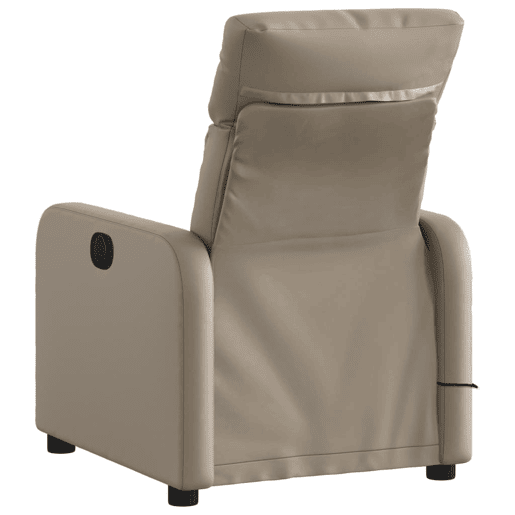 Poltrona de massagens reclinável - Poltrona relax couro artificial cappuccino