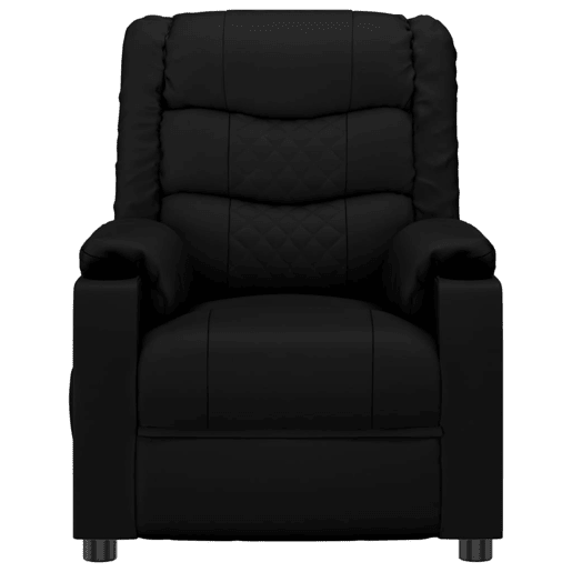 Poltrona reclinável - Poltrona relax couro artificial preto