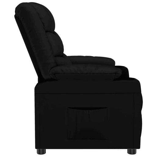 Poltrona reclinável - Poltrona relax couro artificial preto