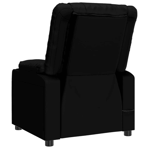 Poltrona reclinável - Poltrona relax couro artificial preto