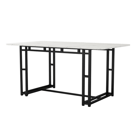 Conjunto de sala de jantar 140x80cm - 4 cadeiras de veludo cinza escuro - mesa de ferro