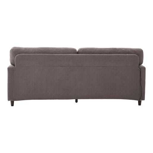 Sofá Chenille 2 lugares - USB-C, LED ambiente, porta-copos, bolsos - Cinza claro