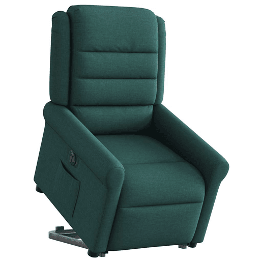 Poltrona reclinável - Poltrona relax elétrica tecido verde-escuro