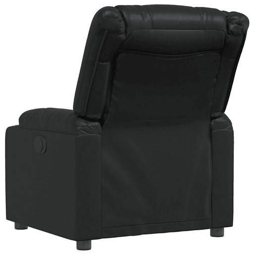 Poltrona reclinável - Poltrona relax couro artificial preto