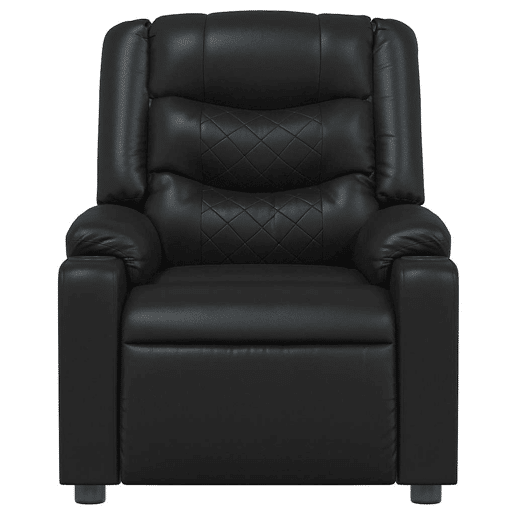 Poltrona reclinável - Poltrona relax couro artificial preto