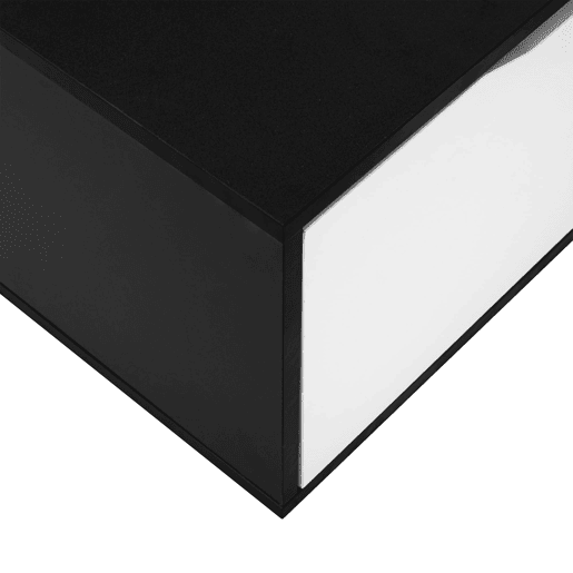 Móvel de TV 180 cm - Moderno com LED, USB e luz mutável - Preto e Branco Móvel de TV 180 cm - Moderno com LED, USB e luz mutável - Preto e Branco