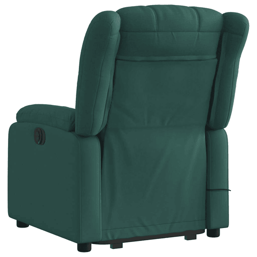 Poltrona elétrica massagens - Poltrona relax tecido verde-escuro