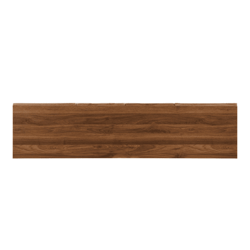 Móvel de TV 160x39x50,5 cm - Lowboard com frente ondulada, grande capacidade de armazenamento, pés de ferro - Nogueira