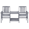 Cadeiras de jardim - Cadeiras de exterior c mesa de centro 159x61x92 cm acácia maciça