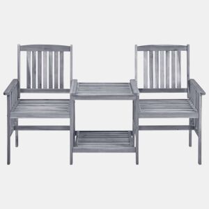 Cadeiras de jardim - Cadeiras de exterior c mesa de centro 159x61x92 cm acácia maciça
