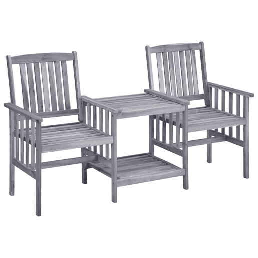 Cadeiras de jardim - Cadeiras de exterior c mesa de centro 159x61x92 cm acácia maciça Cadeiras de jardim - Cadeiras de exterior c mesa de centro 159x61x92 cm acácia maciça