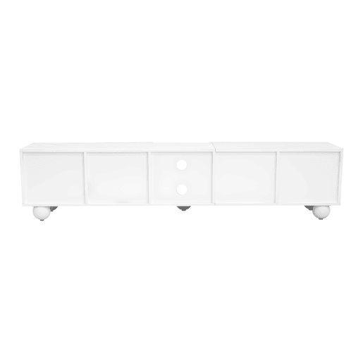 Móvel de TV 180x40 cm - design moderno, baixo, único - Branco