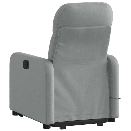 Poltrona reclinável massagens - Poltrona relax tecido cinzento-claro