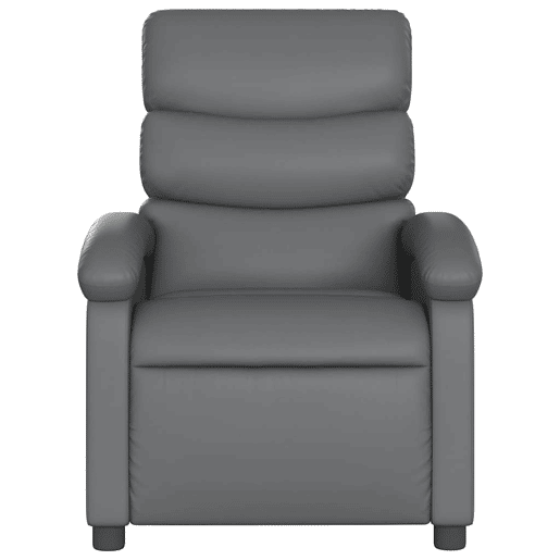 Poltrona de massagens reclinável - Poltrona relax couro artificial cinzento
