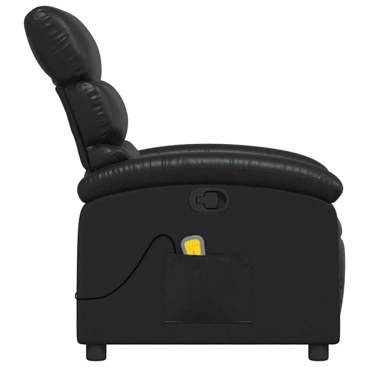 Poltrona de massagens reclinável - Poltrona relax couro artificial preto