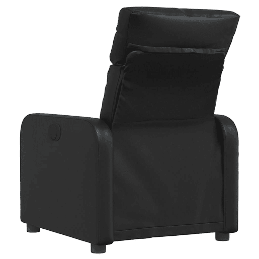 Poltrona reclinável - Poltrona relax couro artificial preto