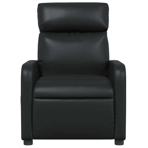 Poltrona reclinável - Poltrona relax couro artificial preto