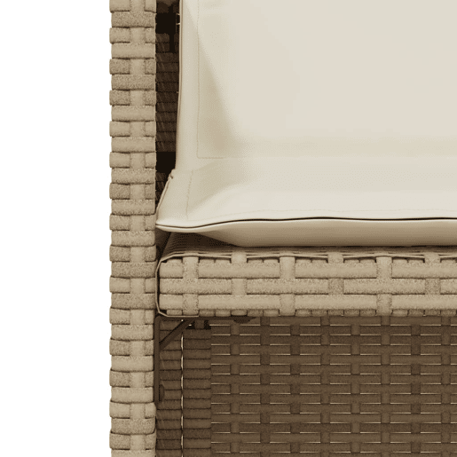 3 pcs conjunto bistrô - cadeiras de jardim - Cadeiras de exterior com almofadões vime PE bege