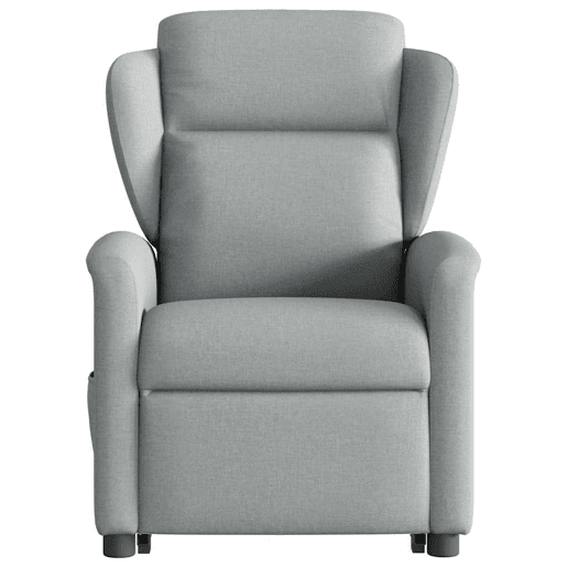 Poltrona reclinável massagens - Poltrona relax tecido cinzento-claro