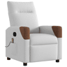 Cadeira de massagem reclinável - Poltrona relax tecido cinzento