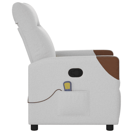 Cadeira de massagem reclinável - Poltrona relax tecido cinzento