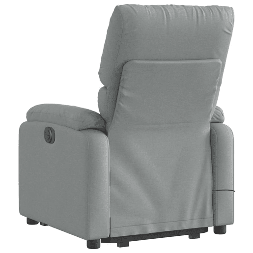Poltrona reclinável massagens - Poltrona relax tecido cinzento-claro
