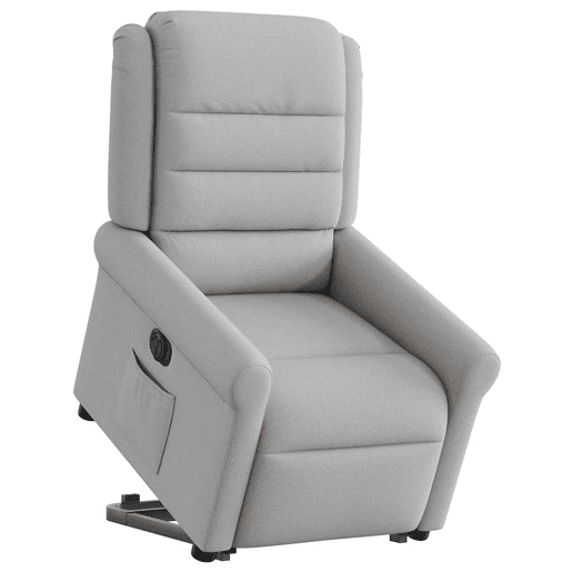 Poltrona reclinável - Poltrona relax elétrica tecido cinzento-nublado