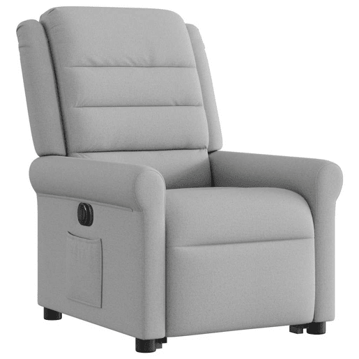 Poltrona reclinável - Poltrona relax elétrica tecido cinzento-nublado
