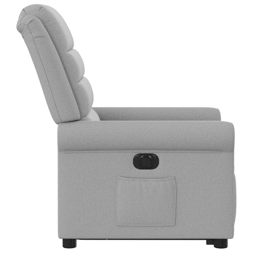 Poltrona reclinável - Poltrona relax elétrica tecido cinzento-nublado