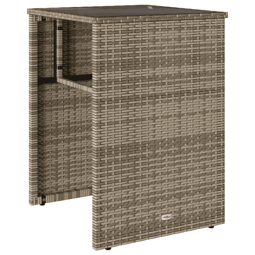 3 pcs conjunto bistrô - cadeiras de jardim - Cadeiras de exterior com almofadões vime PE bege