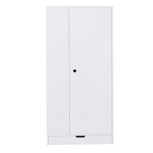 Armário roupeiro 70x40x170 cm - 1 porta, prateleiras e gavetas - Branco Armário roupeiro 70x40x170 cm - 1 porta, prateleiras e gavetas - Branco