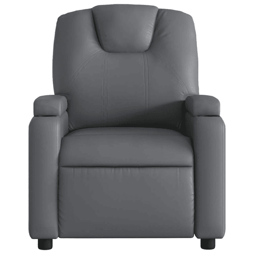 Poltrona reclinável - Poltrona relax couro artificial cinzento Poltrona reclinável - Poltrona relax couro artificial cinzento