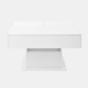Mesa de centro elevável u2013 com iluminação LED, altura ajustável, design moderno u2013 Branco