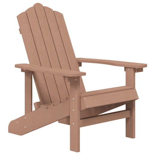 Cadeiras de jardim - Cadeiras de exterior Adirondack com mesa PEAD castanho Cadeiras de jardim - Cadeiras de exterior Adirondack com mesa PEAD castanho