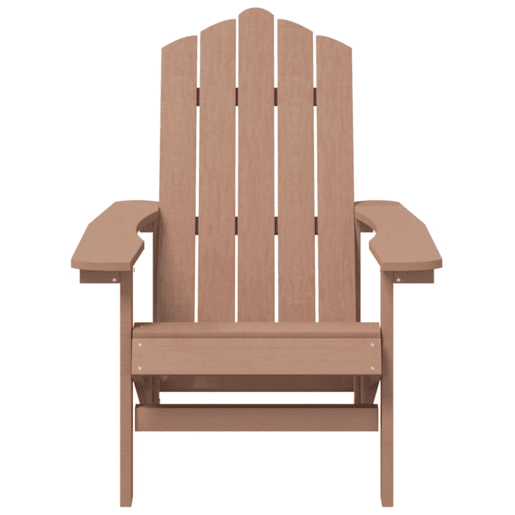 Cadeiras de jardim - Cadeiras de exterior Adirondack com mesa PEAD castanho Cadeiras de jardim - Cadeiras de exterior Adirondack com mesa PEAD castanho
