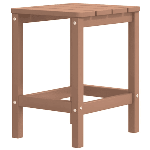 Cadeiras de jardim - Cadeiras de exterior Adirondack com mesa PEAD castanho Cadeiras de jardim - Cadeiras de exterior Adirondack com mesa PEAD castanho