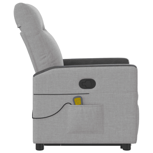 Poltrona elevatória de massagens - Poltrona relax tecido cinzento-nublado