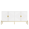 Aparador moderno 162x40x80 cm - Com arrumação, para sala de estarsala de jantarentrada - Branco
