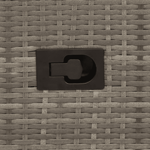 3 pcs conjunto bistrô - cadeiras de jardim - Cadeiras de exterior com almofadões vime PE cinza
