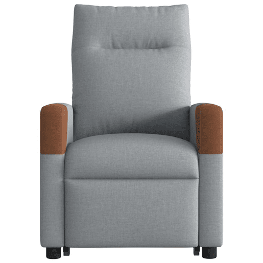 Poltrona reclinável massagens - Poltrona relax tecido cinzento-claro Poltrona reclinável massagens - Poltrona relax tecido cinzento-claro