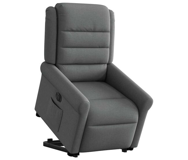 Sillón eléctrico reclinable elevable - sillón relax de tela gris oscuro