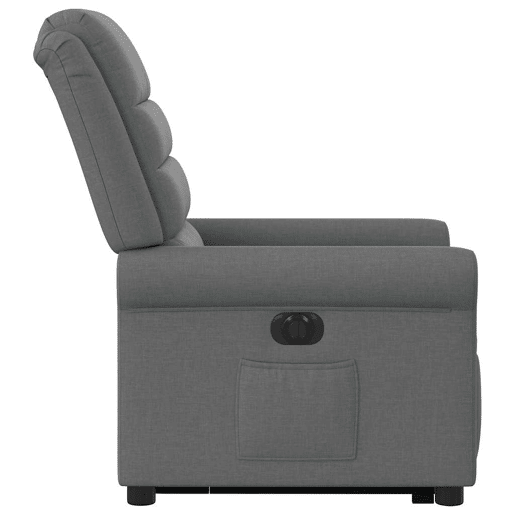 Poltrona reclinável - Poltrona relax elétrica tecido cinzento-escuro