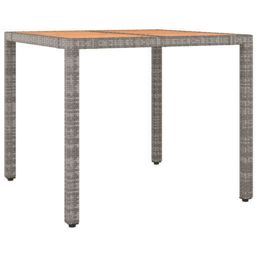 3 pcs conjunto bistrô - cadeiras de jardim - Cadeiras de exterior com almofadões vime PE cinza 3 pcs conjunto bistrô - cadeiras de jardim - Cadeiras de exterior com almofadões vime PE cinza
