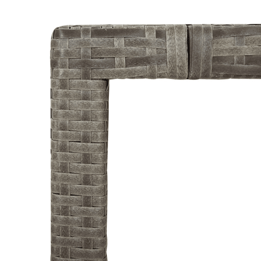 3 pcs conjunto bistrô - cadeiras de jardim - Cadeiras de exterior com almofadões vime PE cinza 3 pcs conjunto bistrô - cadeiras de jardim - Cadeiras de exterior com almofadões vime PE cinza