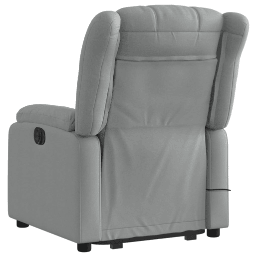 Poltrona reclinável massagens - Poltrona relax tecido cinzento-claro