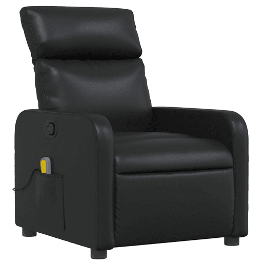 Poltrona de massagens reclinável - Poltrona relax couro artificial preto
