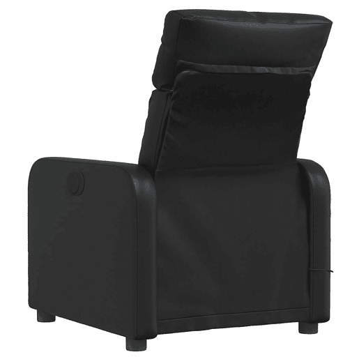 Poltrona de massagens reclinável - Poltrona relax couro artificial preto
