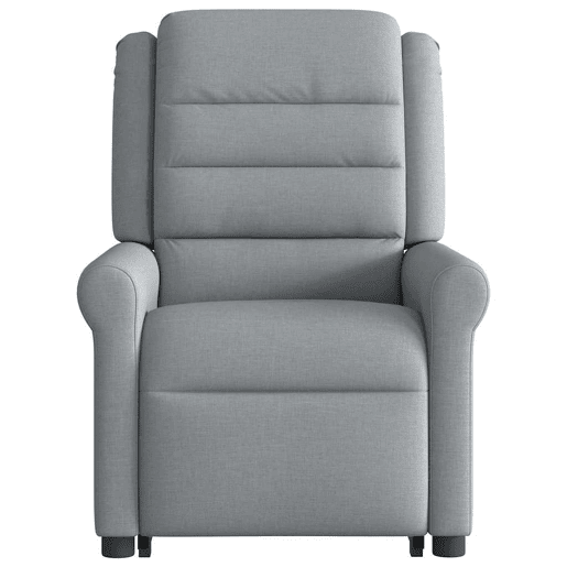 Poltrona reclinável massagens - Poltrona relax tecido cinzento-claro