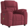 Poltrona de massagens reclinável - Poltrona relax tecido vermelho tinto