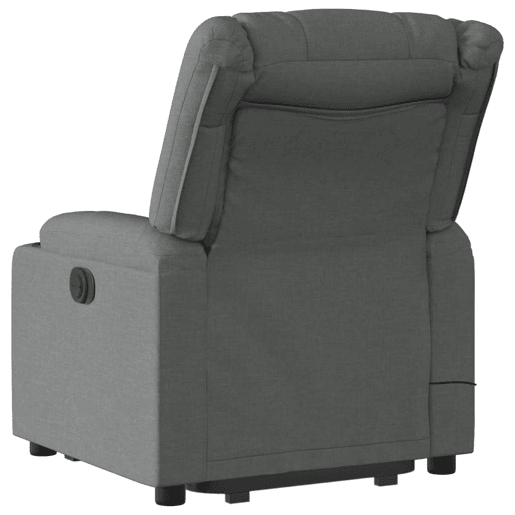 Poltrona elétrica elevatória massagens - Poltrona relax tecido cinzento-escuro